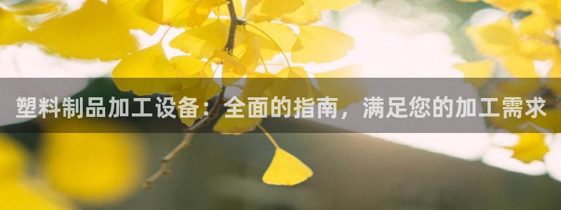太阳成集团tyc234cc福利：塑料制品加工设备：全面的指南