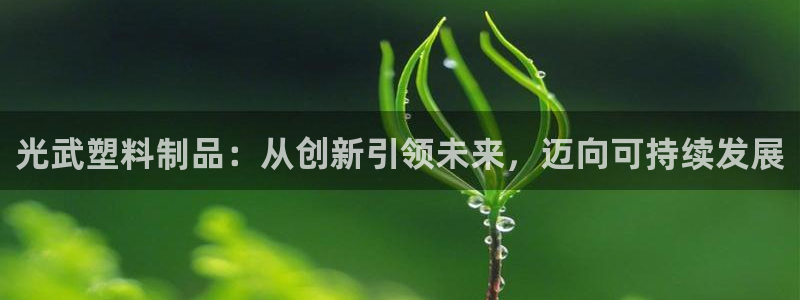 太阳gg平台：光武塑料制品：从创新引领未来，迈向可持续发展