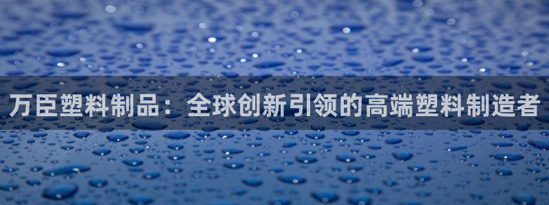 太阳集团游戏2138网站：万臣塑料制品：全球创新引领的高端塑